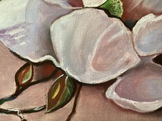 Cuadro pintura al óleo de Magnolias
