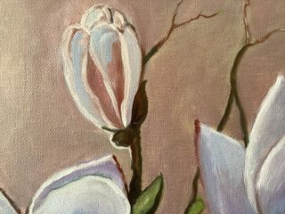 Cuadro pintura al óleo de Magnolias