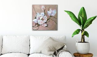 Cuadro pintura al óleo de Magnolias