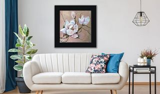 Cuadro pintura al óleo de Magnolias