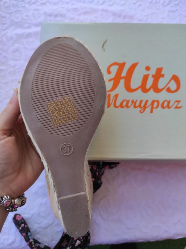 Sandalias de esparto y tela Nuevas