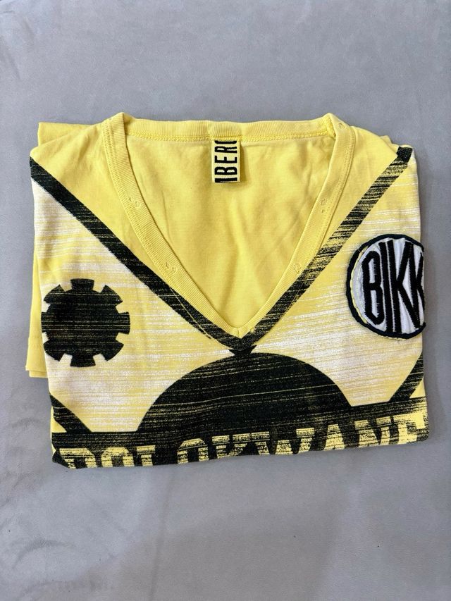 T-shirt gialla Bikkembergs