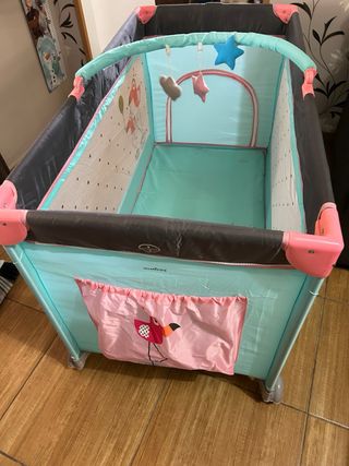 Cuna de viaje doble altura
