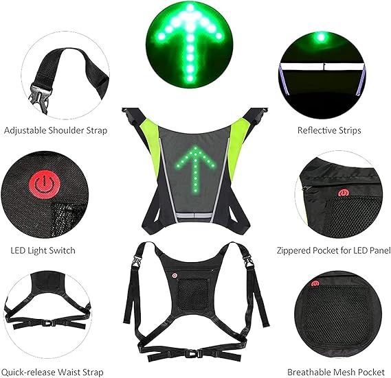 CHALECO REFLECTANTE CON INDICADOR DIRECCION