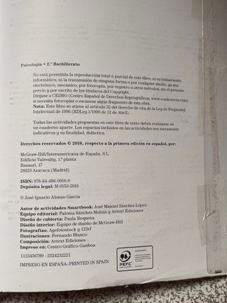 Libro psicologia 2 bachillerato