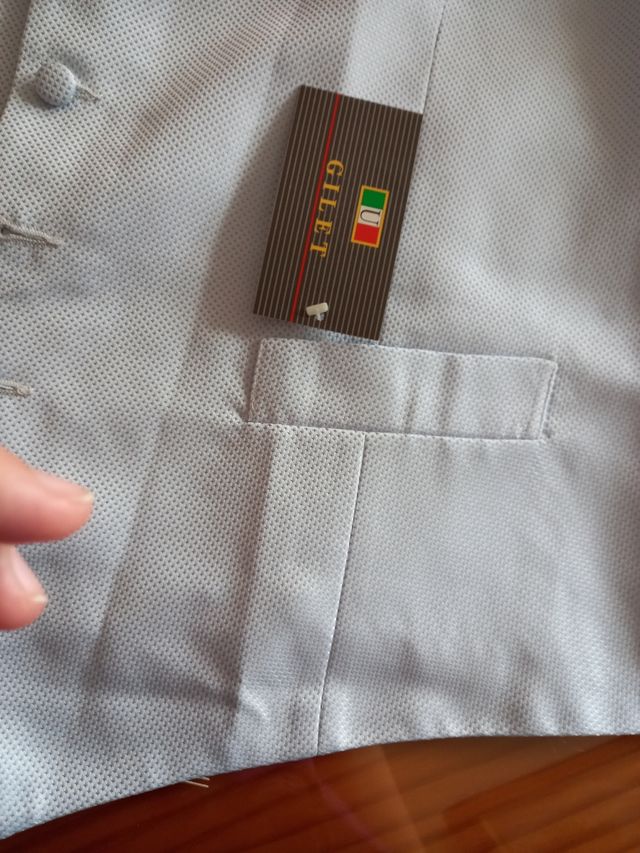 Chaleco azul talla 56