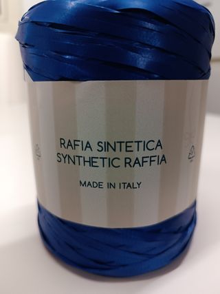 10 PZ Rafia sintetica blu.