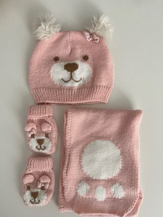 Conjunto bufanda gorro y guantes