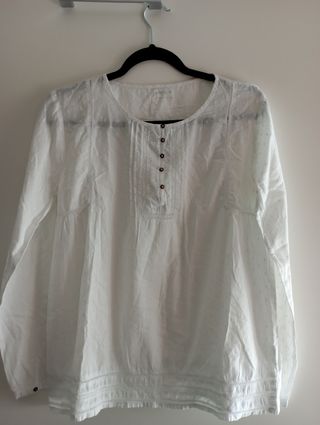 Blusa blanca niña Brotes