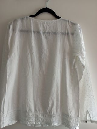 Blusa blanca niña Brotes