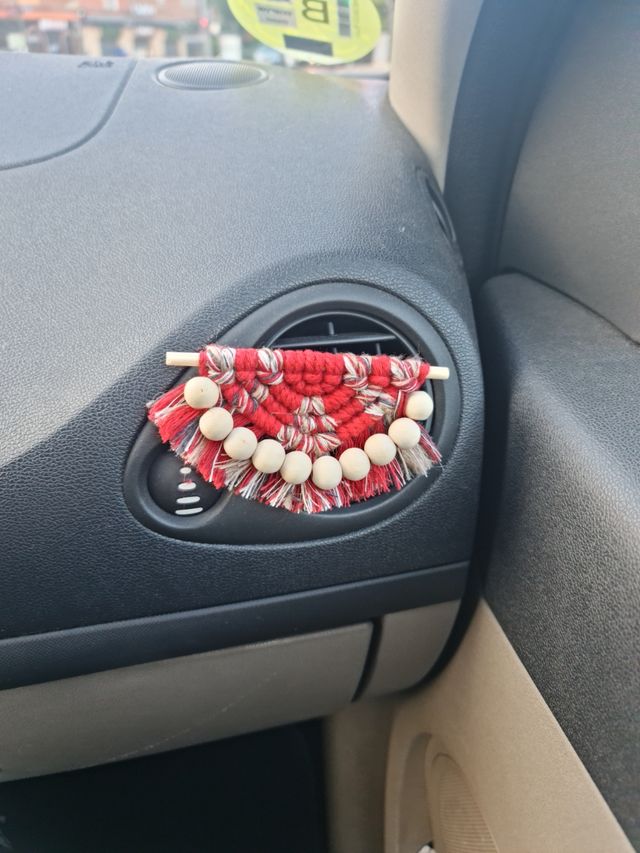 Ambientador coche macrame