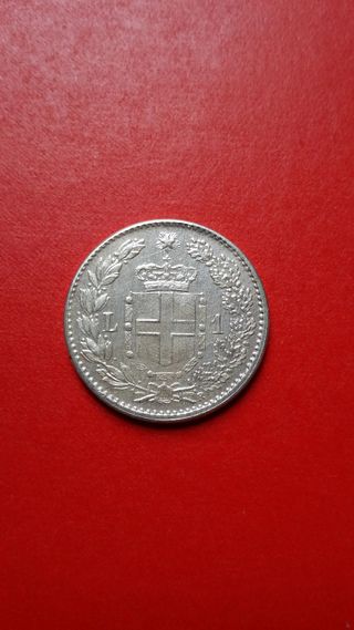 1 Lire 1883 - Umberto I Re d'Italia Riproduzione.