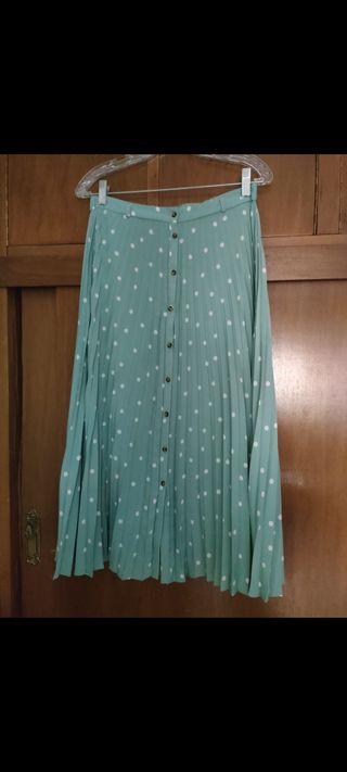 Falda larga lunares 