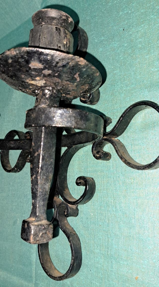 APLIQUE FORJA PORTAVELAS AÑOS 50