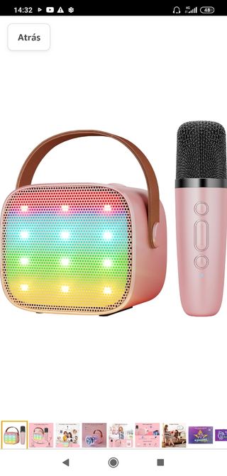 Mini karaoke altavoz micrófono