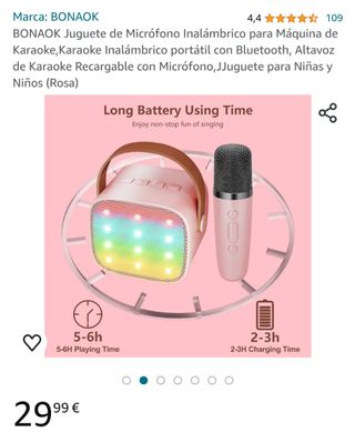 Mini karaoke altavoz micrófono