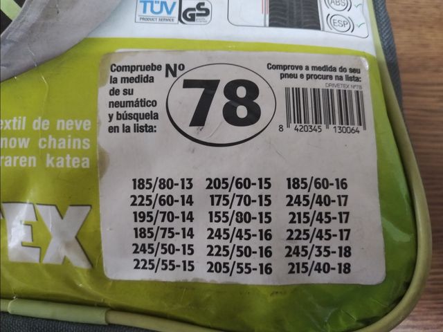 CADENAS DE TELA PARA NIEVE