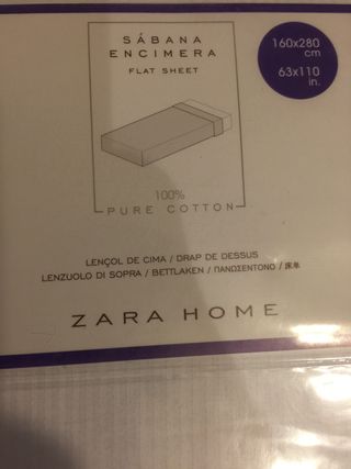 Sabana encimera Zara Home 160x280