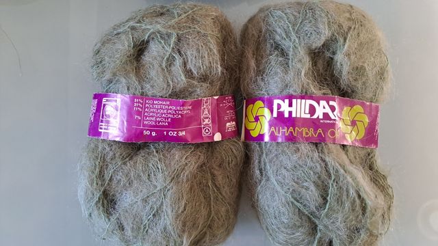 10 gomitoli di lana kid mohair. Phildar