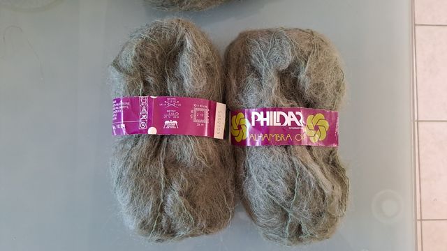 10 gomitoli di lana kid mohair. Phildar