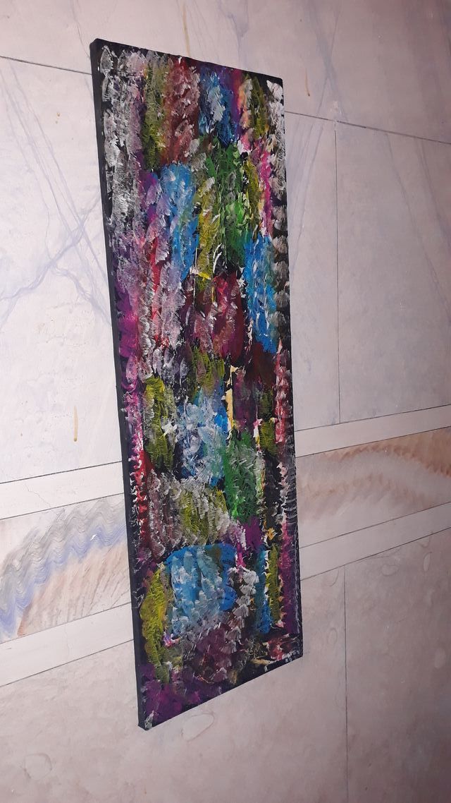 Pintura Abstrata Acrílico sobre Tela (90 x 30cm)