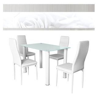 Oferta en caja! Mesa+4 sillas blancas o negras