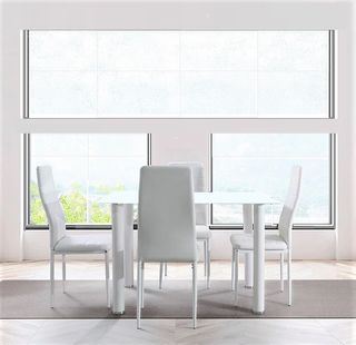 Oferta en caja! Mesa+4 sillas blancas o negras