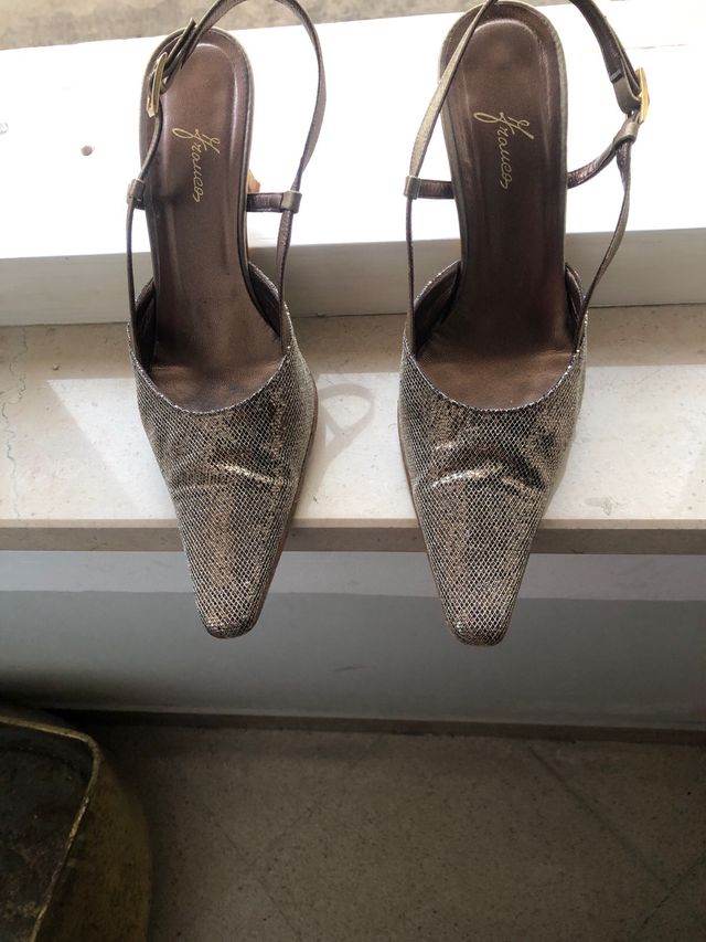 Scarpe donna eleganti color bronzo