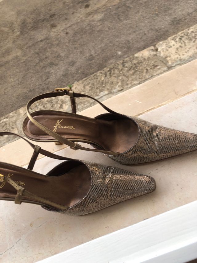 Scarpe donna eleganti color bronzo