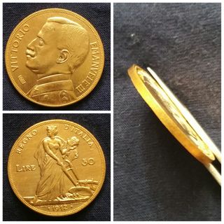 50 Lire 1912 Vittorio Emanuele III - Riproduzione