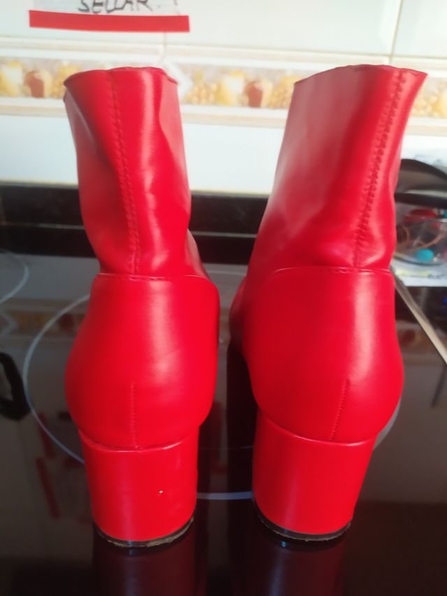 Botines rojo piel temporada Nuevo