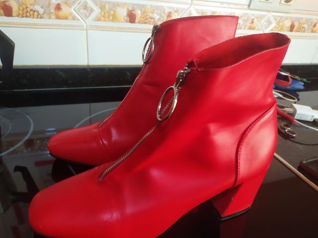 Botines rojo piel temporada Nuevo