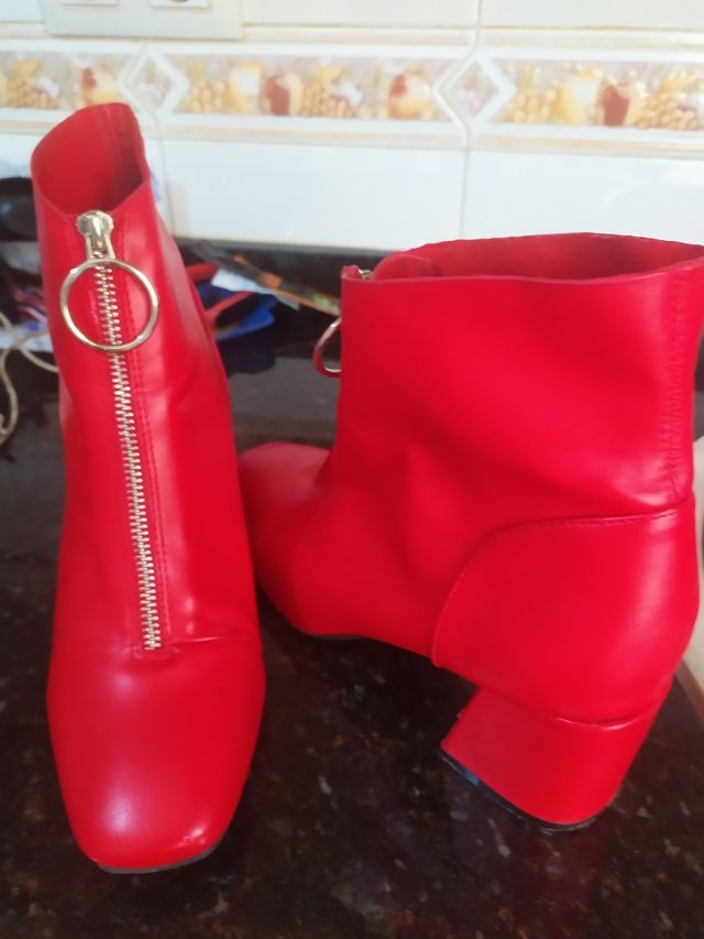 Botines rojo piel temporada Nuevo