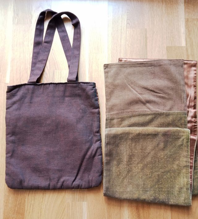 Bolso, fular y pendientes vintage