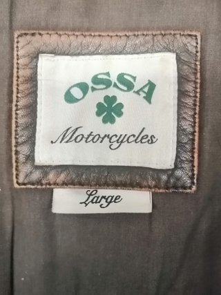 Bomber motera cuero auténtico Ossa XL Medidas indi