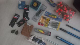 CAÑA DE PESCAR CARRETE SHIMANO Y APAREJOS PESCA