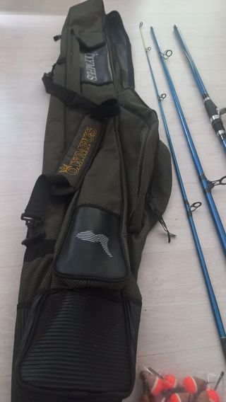 CAÑA DE PESCAR CARRETE SHIMANO Y APAREJOS PESCA
