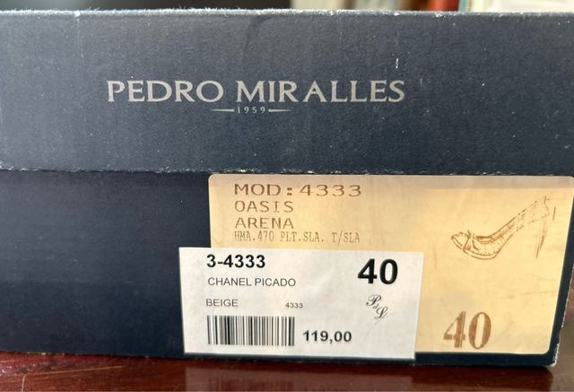 Zapatos de tacón camel y negro Pedro Miralles T.40