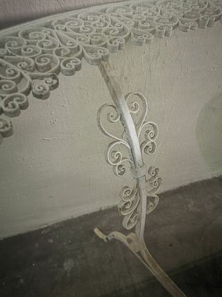 Mesa forja jardín. Vintage