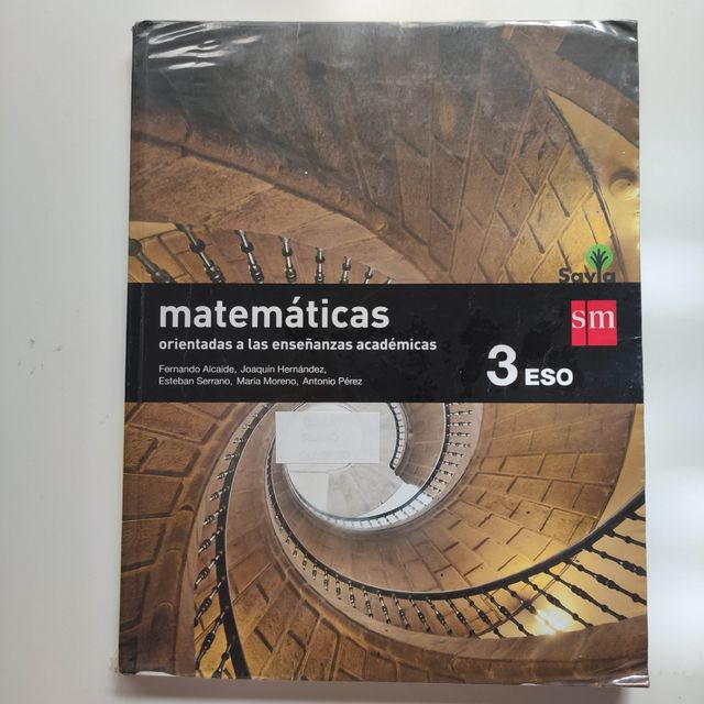 Libro matemáticas 3 ESO Ed.SM