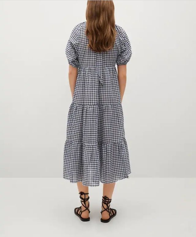 VESTIDO MIDI VICHY MANGO