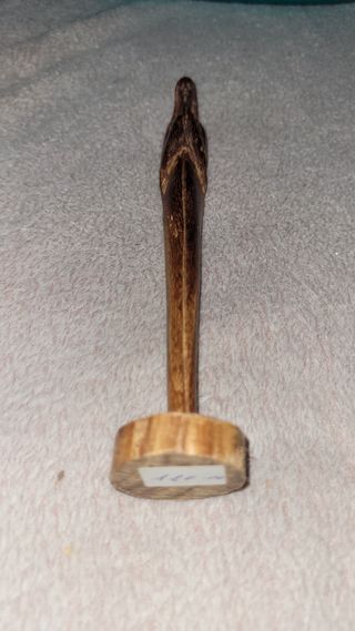 Antigua imagen religiosa tallada en madera 