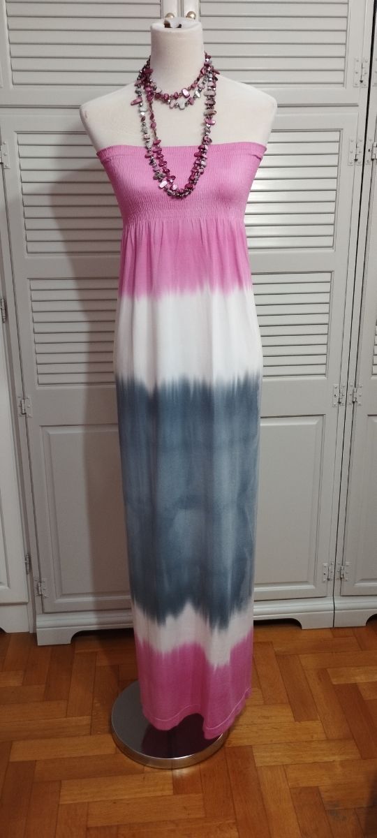 Abito lungo multicolore tg L