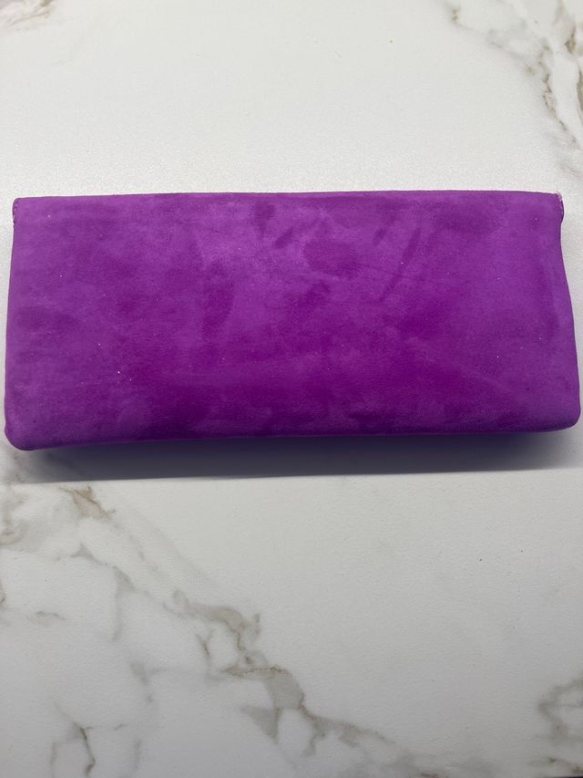 Bolso ante y piel fucsia