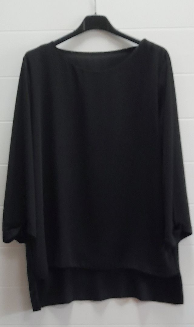 Blusa camicetta nera lung dietro