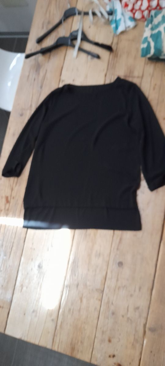 Blusa camicetta nera lung dietro