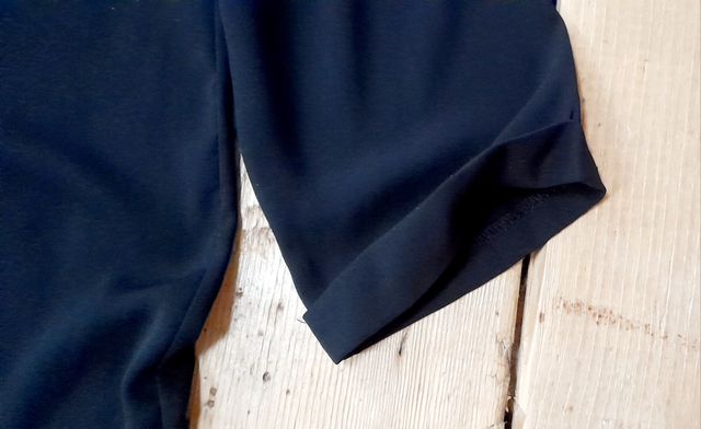 Blusa camicetta nera lung dietro