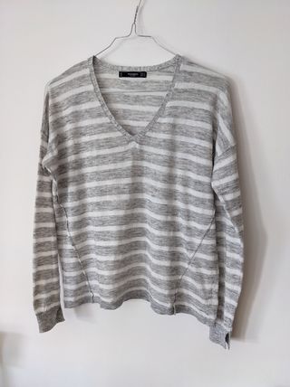 Jersey de punto fino rayas Mango