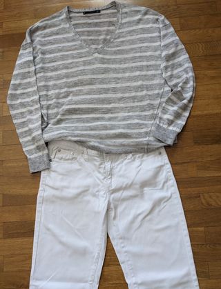 Jersey de punto fino rayas Mango