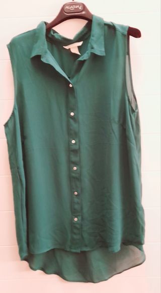 Camicetta blusa canotta verde
